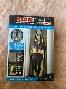 Puerta Pantalla Magnética Manos Libres Magic Mesh Deluxe 39"x83" - Negra (Nueva En Caja) - Imagen 1 de 4