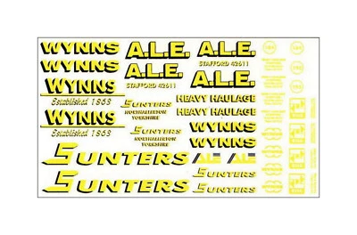 Heavy haulage Wynn Transfers T7 Colour OO Scale Langley Models Decals 1/76