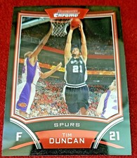 Panini Fleer UD Topps Chrome Tim Duncan Refractor Jersey Numbered PSA 10 Die-Cut