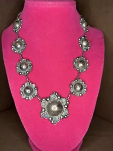 Pre 1920’s ANTIQUE “900”STERLING SILVER 18” NECKLACE W/ Patina - Picture 1 of 6