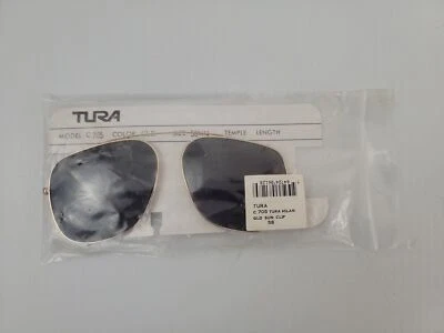 Vintage Tura C705/58 Dourado Metal Aviadores Clipe em Clipes de Sol Japão TuraMilão NOVO - Imagem 1 de 4