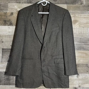Hart Schaffner Marx Dillard's 40R Brown Tweed Check Blazer Sports Coat - Picture 1 of 5