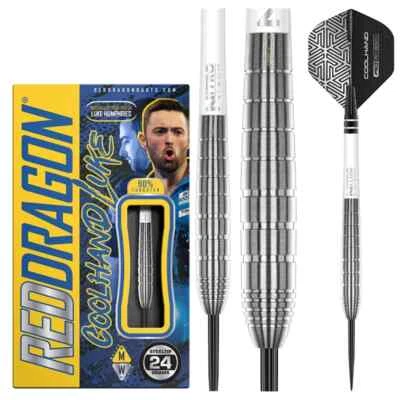 REDDRAGON 24 GRAM RED DRAGON LUKE HUMPHRIES TX1 90% TUNGSTEN STEEL TIP DARTS
