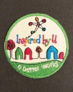 Girl Scout A Better World Inspired By!! Patch New - Picture 1 of 2