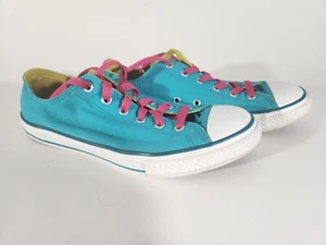 Converse All Star Turquoise Aqua Teal And Pink Unisex Mens 6 Womens 8 Sneakers - Picture 1 of 14