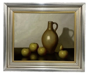 Nicolaas Bruynesteyn - Naturaleza muerta con manzanas - Realismo - Pintura al óleo c. 1930 - Imagen 1 de 7