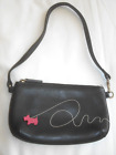 Radley Black Leather Walkies Wristlet Bag Purse Small Hand Shoulder Bag