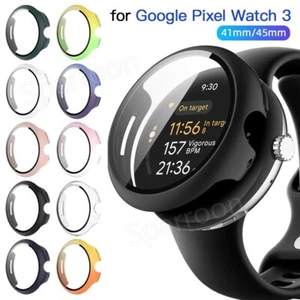 For Google Pixel Watch 3 Full Coverage PC+Tempered Glass Case Screen Protector - Picture 1 of 79