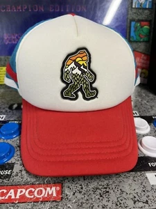 Atomic Child Bigfoot Sasquatch Yeti Trucker Hat Snapback Curved Bill UNWORN - Picture 1 of 6