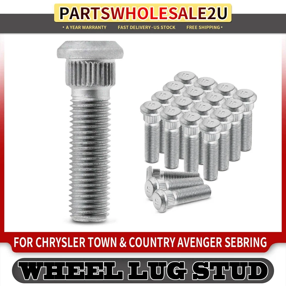 20x M12-1.5 Wheel Lug Stud for Dodge Grand Caravan Chrysler Jeep Patriot Ram VW - Image 1 of 4