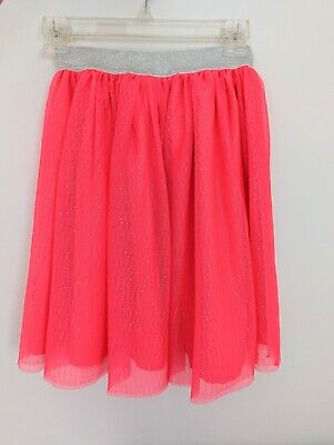Gap Kids Girls Size 8-9 Ballerina Party Skirt Neon Pink With Sparkly Tulle • 12.70€