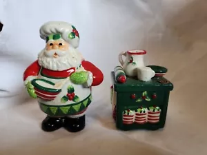 2005 Fitz and Floyd "Santa's Kitchen" salt and pepper shaker set - Picture 1 of 3