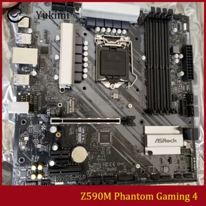 FOR ASROCK Z590M Phantom Gaming 4 DDR4*4 LGA 1200 128GB HDMI Motherboard Test OK - Picture 1 of 8