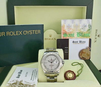 ROLEX 40mm Platinum & Stainless Steel YachtMaster Platinum Dial 16622 SANT BLANC - Image 1 of 4