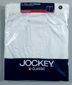 NEW Jockey Classic 3 Pack White Full Cut Boxers XL 40-42 Style 6888 NOS 2003 - Picture 1 of 4