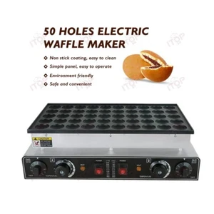Mini Dutch Pancake Maker Round Waffle Machine 25 / 50 Holes Muffins - Bild 1 von 15