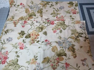 TWO Waverly Home Classics Valances Cream Napoli Cameo Grapes 50x17 Scalloped Vtg - Picture 1 of 7