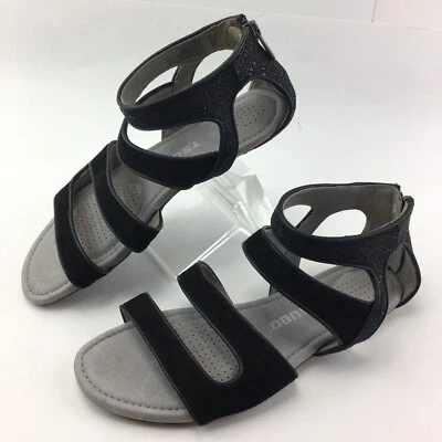 Tsubo Barbra Leather Women Sandals Black Size 6.5 - 1007195 bkry EUC - Image 1 of 4