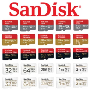 32GB 512GB 1T 2T SanDisk Ultra Extreme Pro Scheda Di Memoria Micro SD TF Scheda - Foto 1 di 51