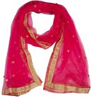 Indian Dupatta,  Red Stole,Scar, Silk  Dupatta For Indian Dresses,Wrap 