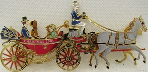 White House Historical Association 2001 Christmas Ornament Brass & Enamel w/ Box - Picture 1 of 5
