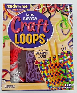 Custodia di 4" Made by Me""-Neon Rainbow Crafts Loops - Foto 1 di 2