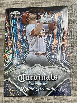 2022 Topps Chrome - Pinstriped #P-4 Nolan Arenado - St. Louis Cardinals - Image 1 of 2