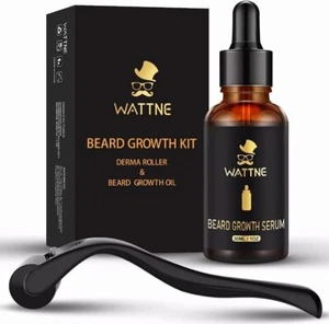 Beard Growth Kit – Beard Roller & Natural Oil Serum for Beard & Hair Regrowth - Picture 1 of 5
