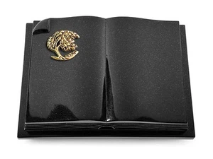 Grabbuch, Grabstein, Buch, Grabplatte, Steinbuch, Black, 40x30x7 cm - Bild 1 von 1