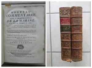 VALIN : Nouveau commentaire sur l'ordonnance de la MARINE, 1766/1776. Ex. Caen. - Picture 1 of 24