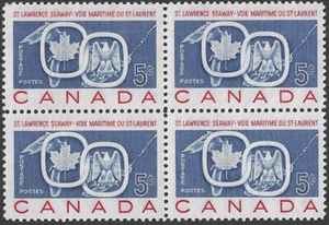 🍁Canadá #387 Bloque "ST. LAWRENCE SEAWAY" Nuevo 1959 Original Goma (A) - Imagen 1 de 2