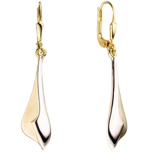 JOBO earrings 333 gold yellow gold bicolor earrings - Picture 1 of 1