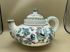 Maioliche Il Bargello Florence Italy Pottery Teapot Rooster - Picture 1 of 12
