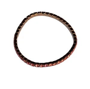 Swarovski Crystal Stretch Bangle In Pink. Small Size - Picture 1 of 2