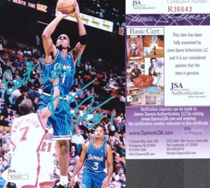 ANFERNEE HARDAAWAY Signed Autograph 4X6 Photo Orlando Magic NBA JSA COA - Picture 1 of 1