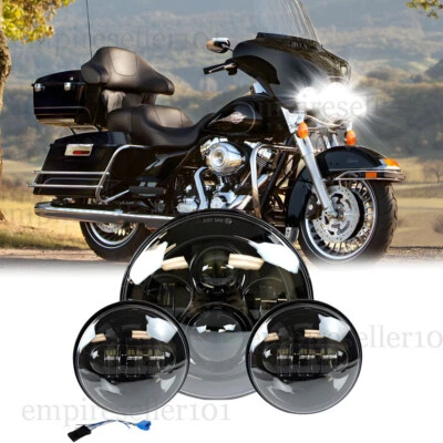 Farol de LED 7" para Harley-Davidson Electra Glide Classic + luzes de passagem 4,5" - Imagem 1 de 4