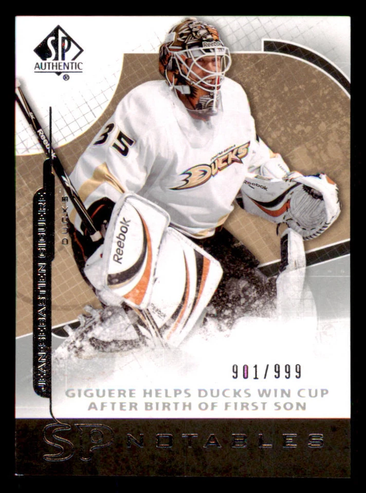 2008-09 SP Authentic #120 Jean-Sebastien Giguere N /999 - Image 1 of 2