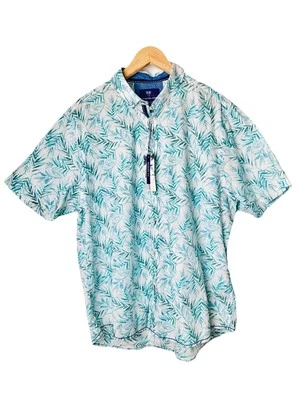 NWT International Report Shirt Men’s XL Blue Aqua Tropical Hawaiian - Image 1 of 4