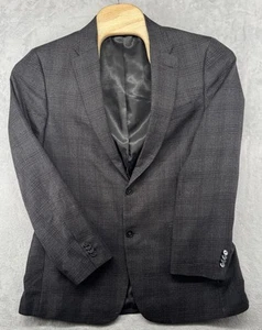 Tommy Hilfiger Blazer Sport Coat Two Button Jacket Gray Plaid Men’s Size 42L - Picture 1 of 9