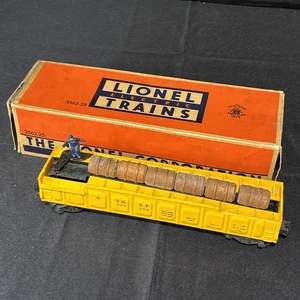 Coche de barril de funcionamiento vintage Lionel de posguerra 3562 en caja - Imagen 1 de 6