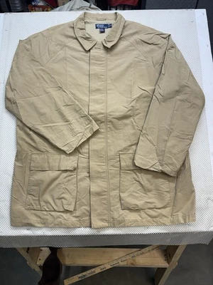 Gabardina Polo Ralph Lauren para hombre 2XL caqui logotipo de diseñador chaqueta de lluvia botón Foto 1 de 4