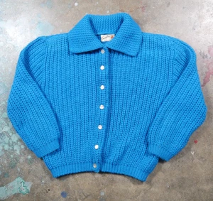 Vintage 60s 70s Sweetree Cardigan Sweater XS/S Knit Acrylic Pearl Button USA - Picture 1 of 9