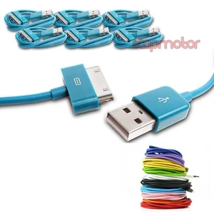 6 x 3 pieds 30 broches USB SYNCHRONISATION DONNÉES CHARGEUR D'ALIMENTATION CÂBLE BLEU AQUA IPHONE IPOD TOUCH IPAD - Photo 1/1