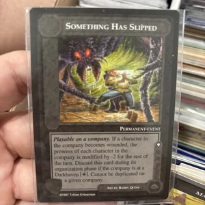 MIDDLE EARTH THE LIDLESS EYE RARE CARD SOMETHING HAS SLIPPED ex - Picture 1 of 3