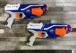 x2 Nerf N-Strike Disruptor Elite Gun Spielzeug Dart Kinder Schaumstoff sehr guter Zustand Blaster Outdoor Spaß - Bild 1 von 4