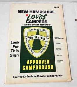 1983 New Hampshire Guide to Campgrounds Vintage Tourism Guide Booklet - Bild 1 von 4