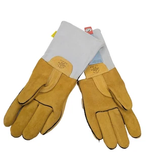 Caiman Large Welding Gloves Elk Carabiner #1858 Kontour Design Tig Mig Weld - Picture 1 of 8