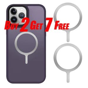 Universal Metal Plate Ring Magnetic Magsafe Wireless Charging Sticker Phone 2+7 - Picture 1 of 14