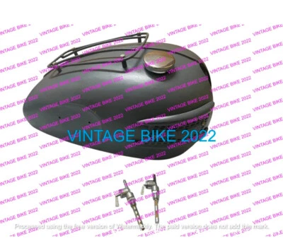 APTO PARA TANQUE DE GASOLINA TRIUMPH TWIN 6T THUNDERBIRD CRUDO CON TAPA E INSIGNIAS grifo Foto 1 de 4