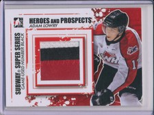 2011-12 ITG Heroes & Prospects Adam Lowry Game-Used Number Patch /6